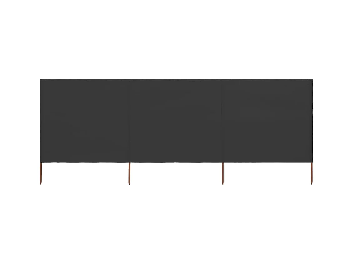 Paravent 3 panneaux Tissu 400x160 Anthracite