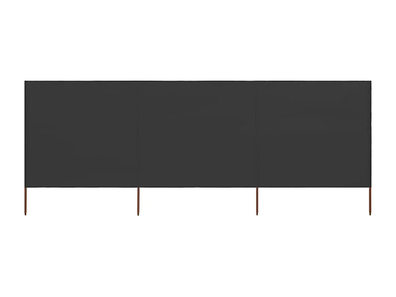 Paravent 3 panneaux Tissu 400x160 Anthracite