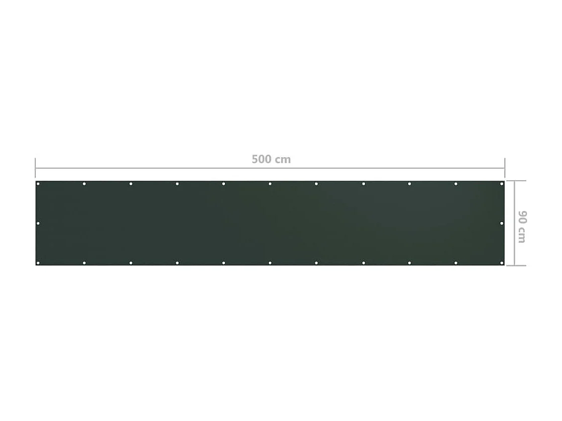 Écran de balcon Vert foncé 90x500 Tissu Oxford