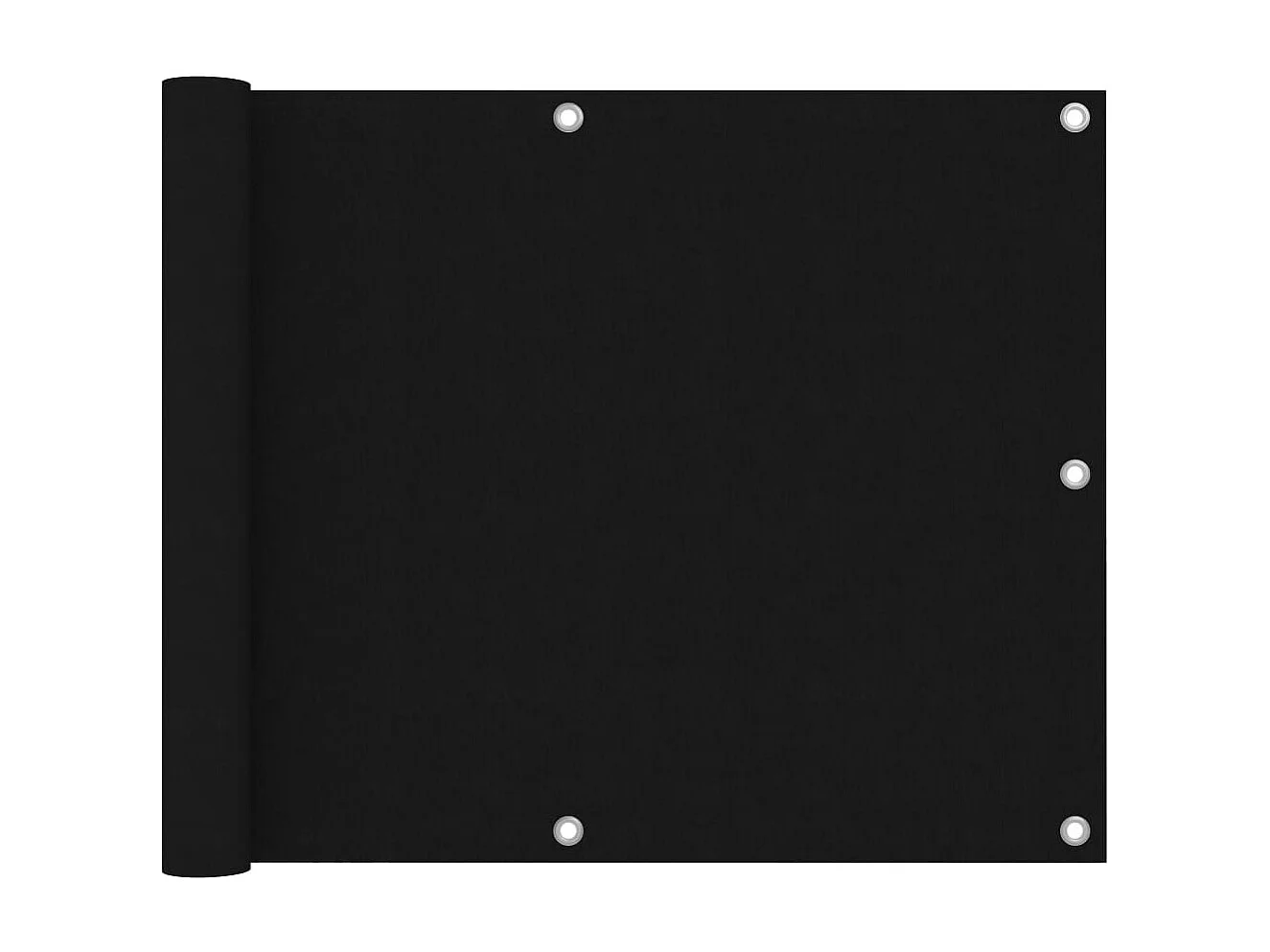 Écran de balcon Noir 75x500 Tissu Oxford