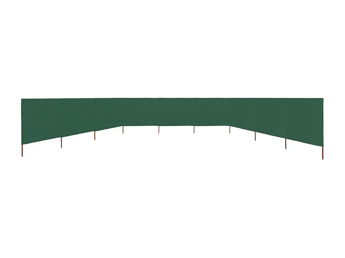 Paravent 9 panneaux Tissu 1200x80 Vert