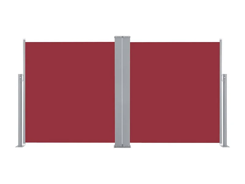 Auvent latéral rétractable Rouge 160x600