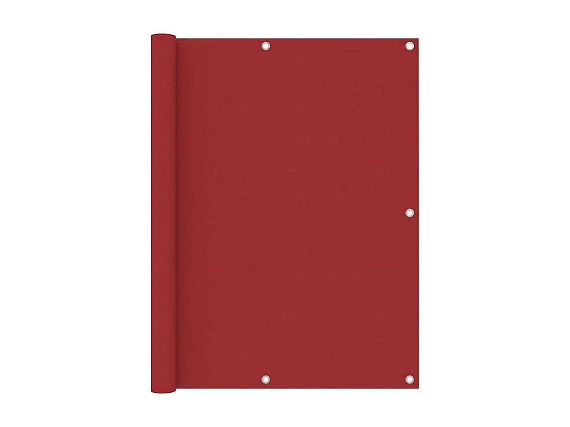 Écran de balcon Rouge 120x600 Tissu Oxford