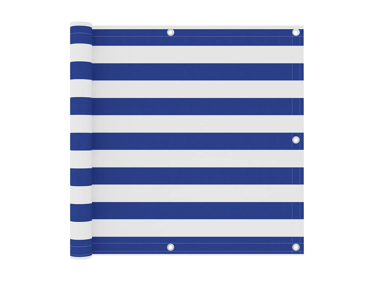 Écran de balcon Blanc et bleu 90x500 Tissu Oxford