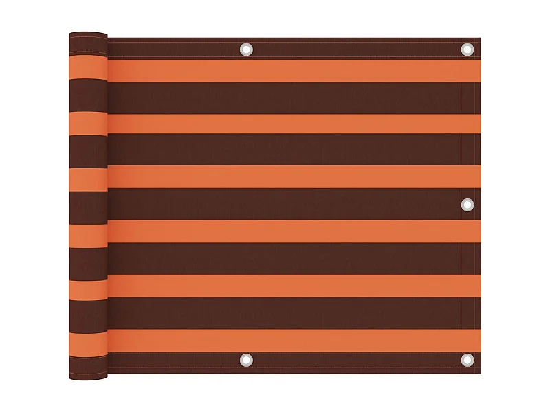 Écran de balcon Orange et marron 75x400 Tissu Oxford
