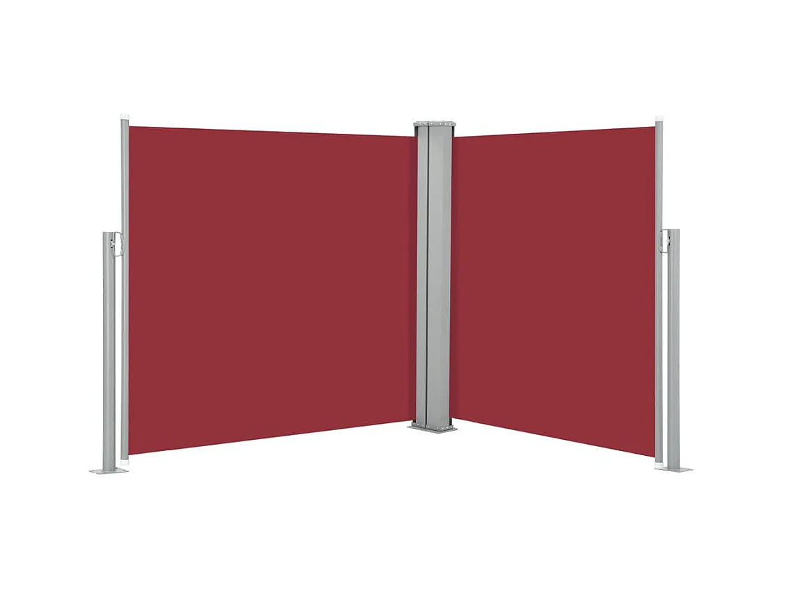 Auvent latéral rétractable Rouge 100x600