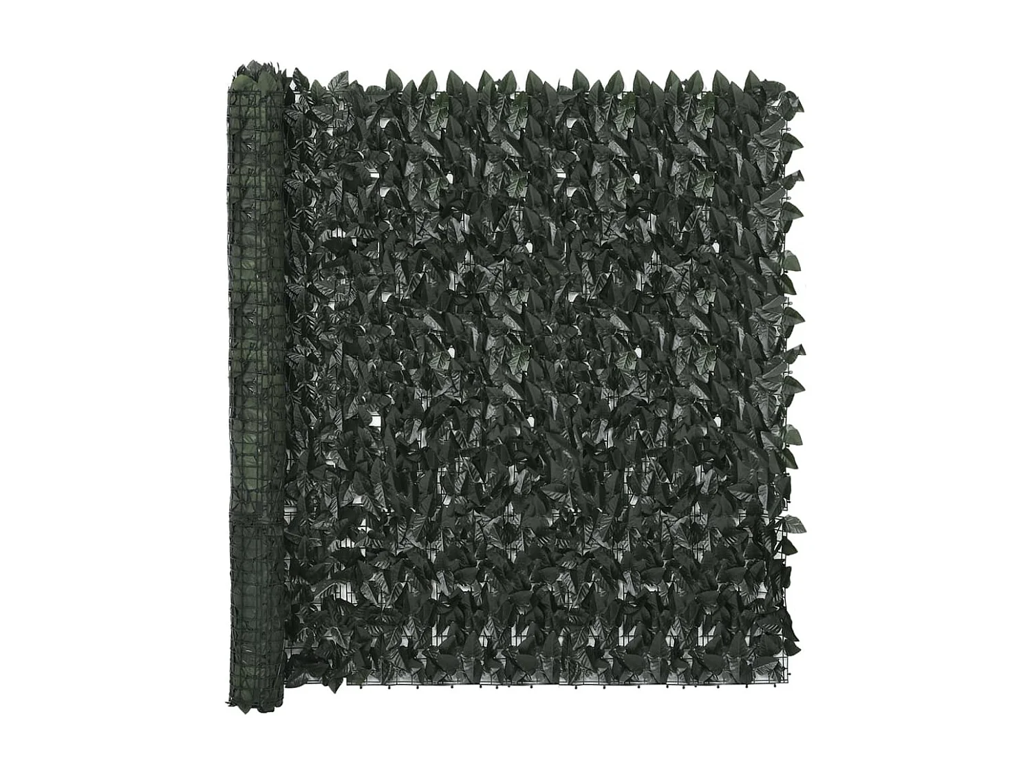 Écran de balcon avec feuilles vert foncé 400x150