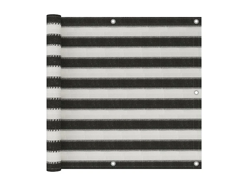 Écran de balcon PEHD 90x300 Anthracite et blanc