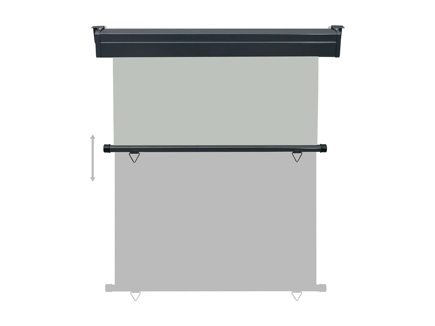 Auvent latéral de balcon 140x250 Gris