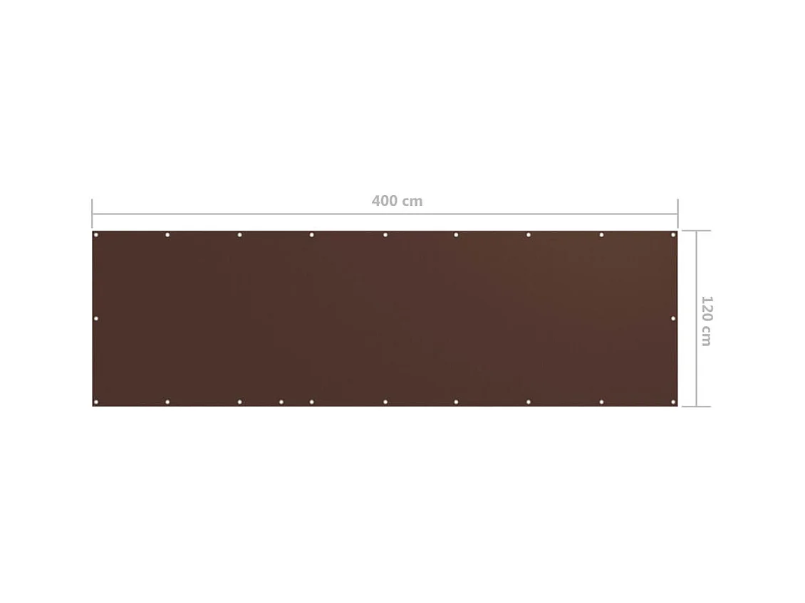 Écran de balcon Marron 120x400 Tissu Oxford