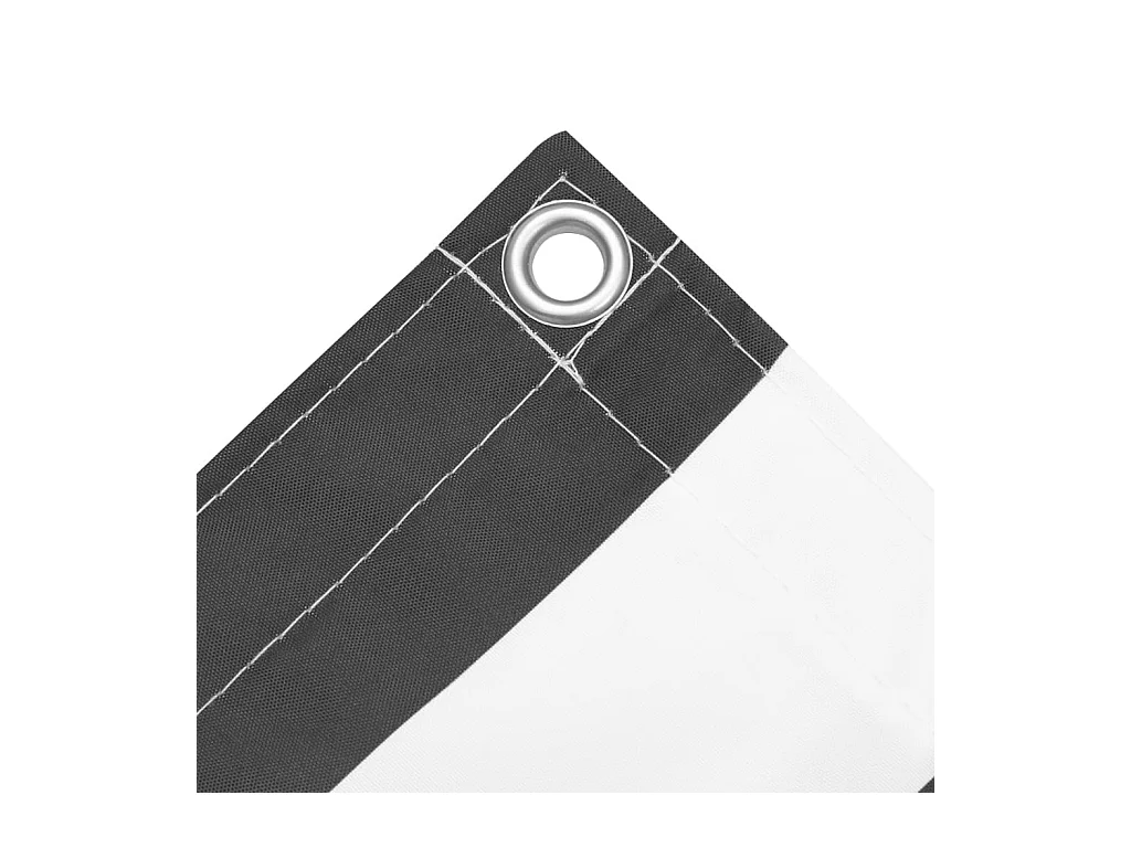 Écran de balcon Anthracite et blanc 75x500 Tissu Oxford