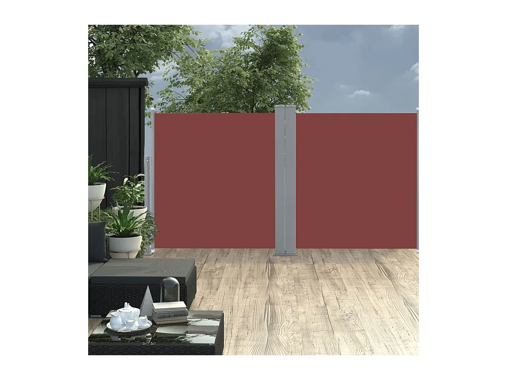 Auvent latéral rétractable Marron 120x600