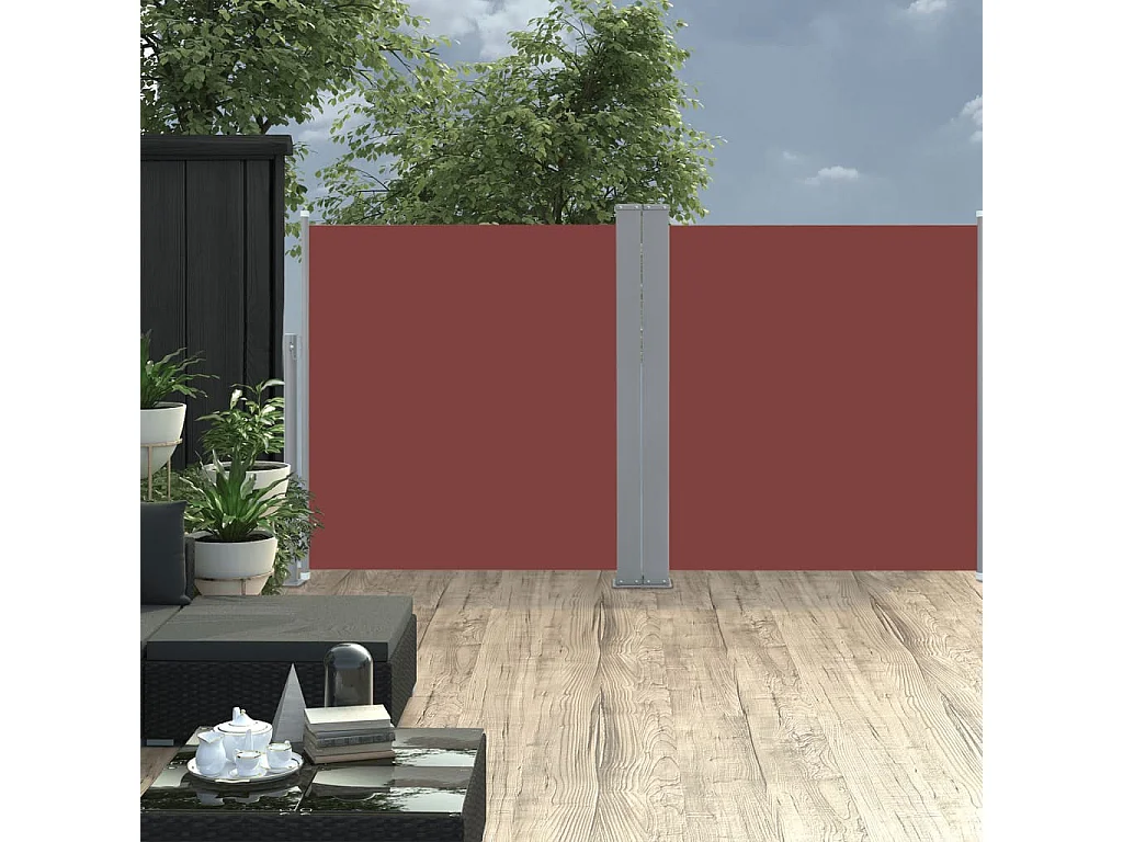 Auvent latéral rétractable Marron 120x600