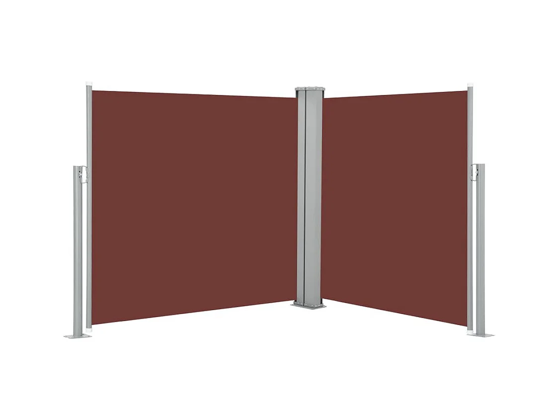 Auvent latéral rétractable Marron 100x600