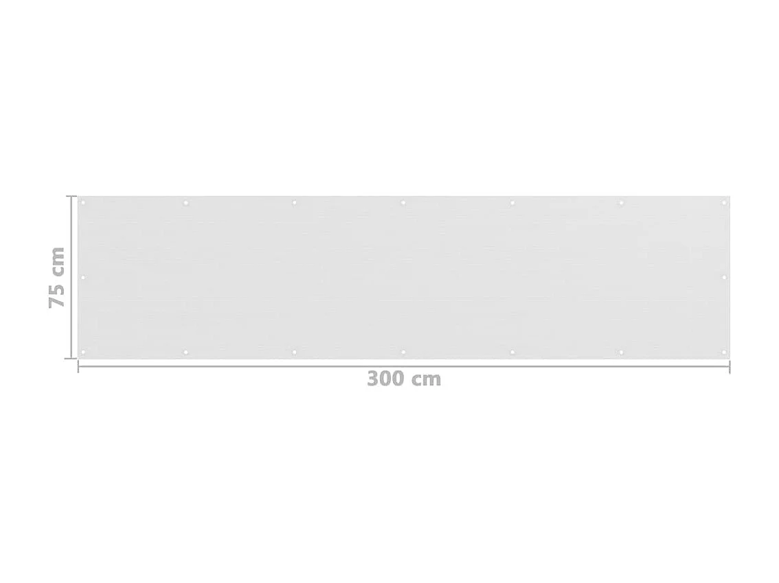 Écran de balcon Blanc 75x300 PEHD