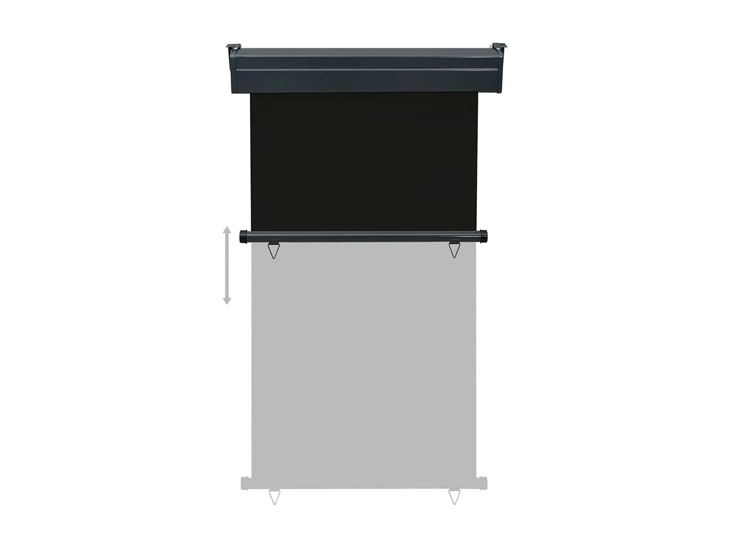 Auvent latéral de balcon 100x250 Noir