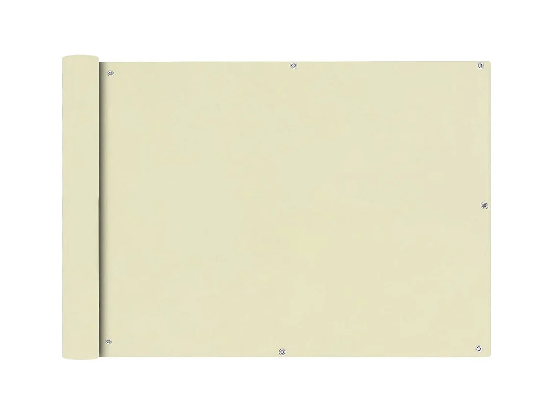 Écran de balcon en tissu Oxford 75x400 Crème