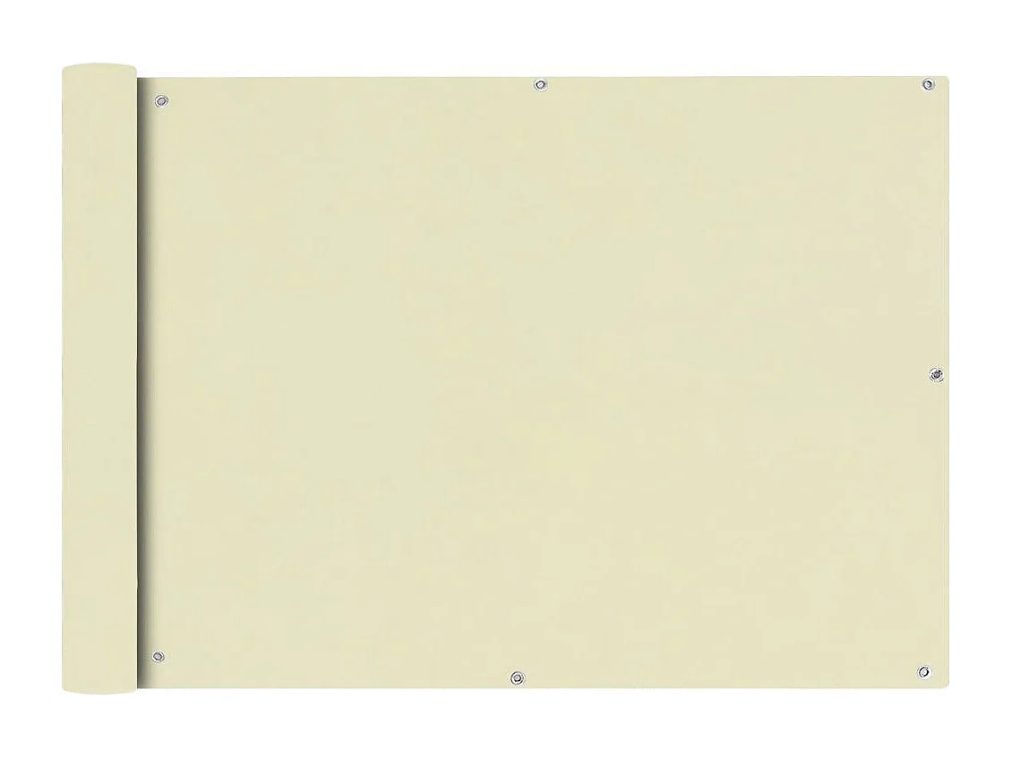 Écran de balcon en tissu Oxford 75x400 Crème