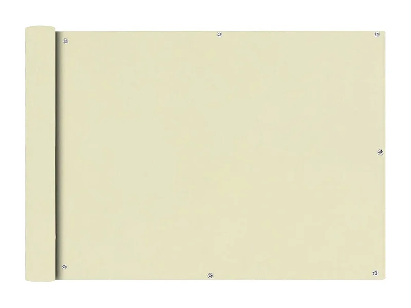 Écran de balcon en tissu Oxford 75x400 Crème