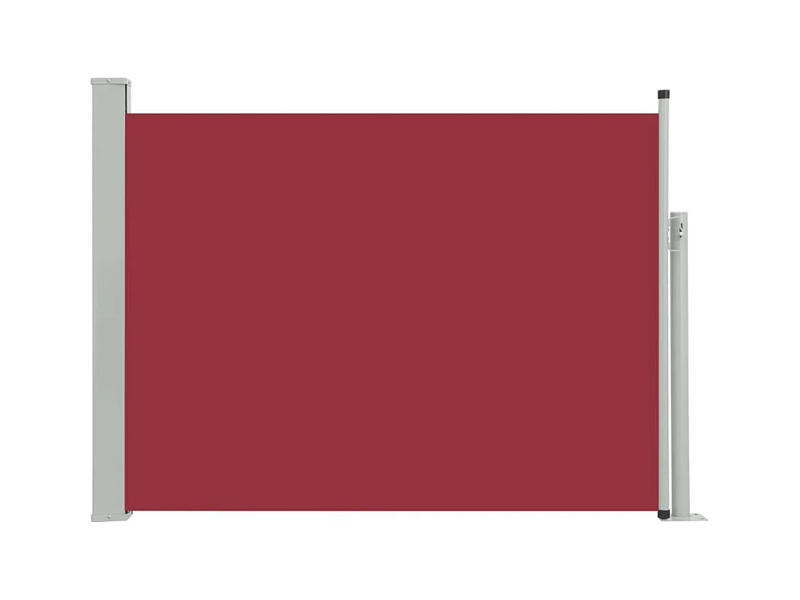 Auvent latéral rétractable de patio 100x500 Rouge