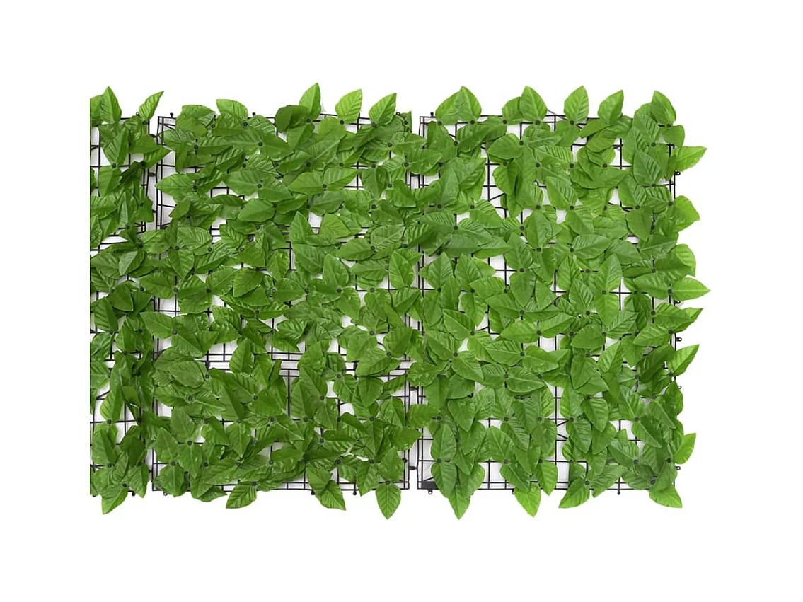 Écran de balcon avec feuilles vert 600x75