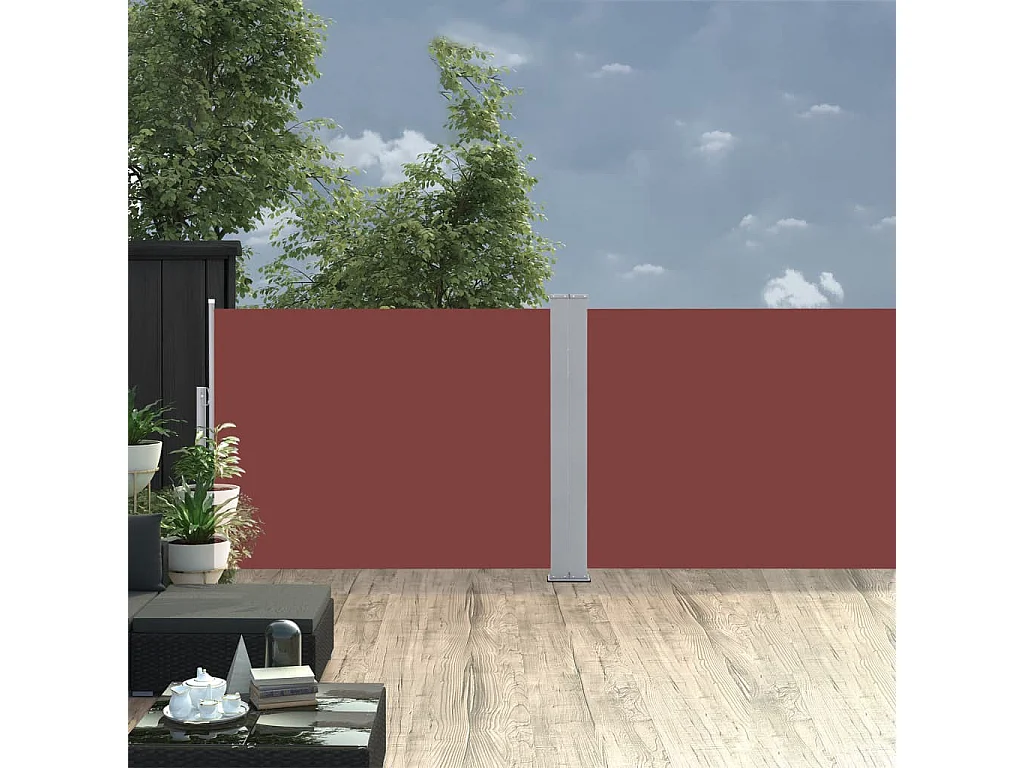 Auvent latéral rétractable Marron 100x1000