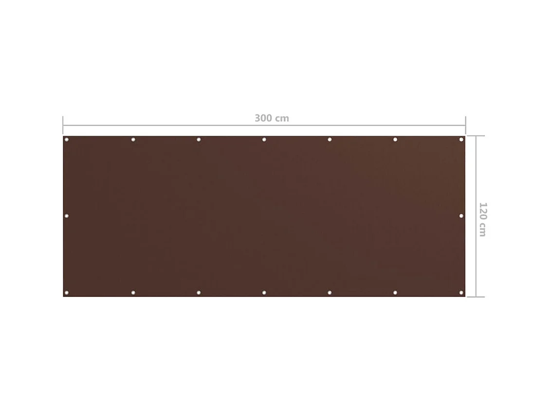 Écran de balcon Marron 120x300 Tissu Oxford