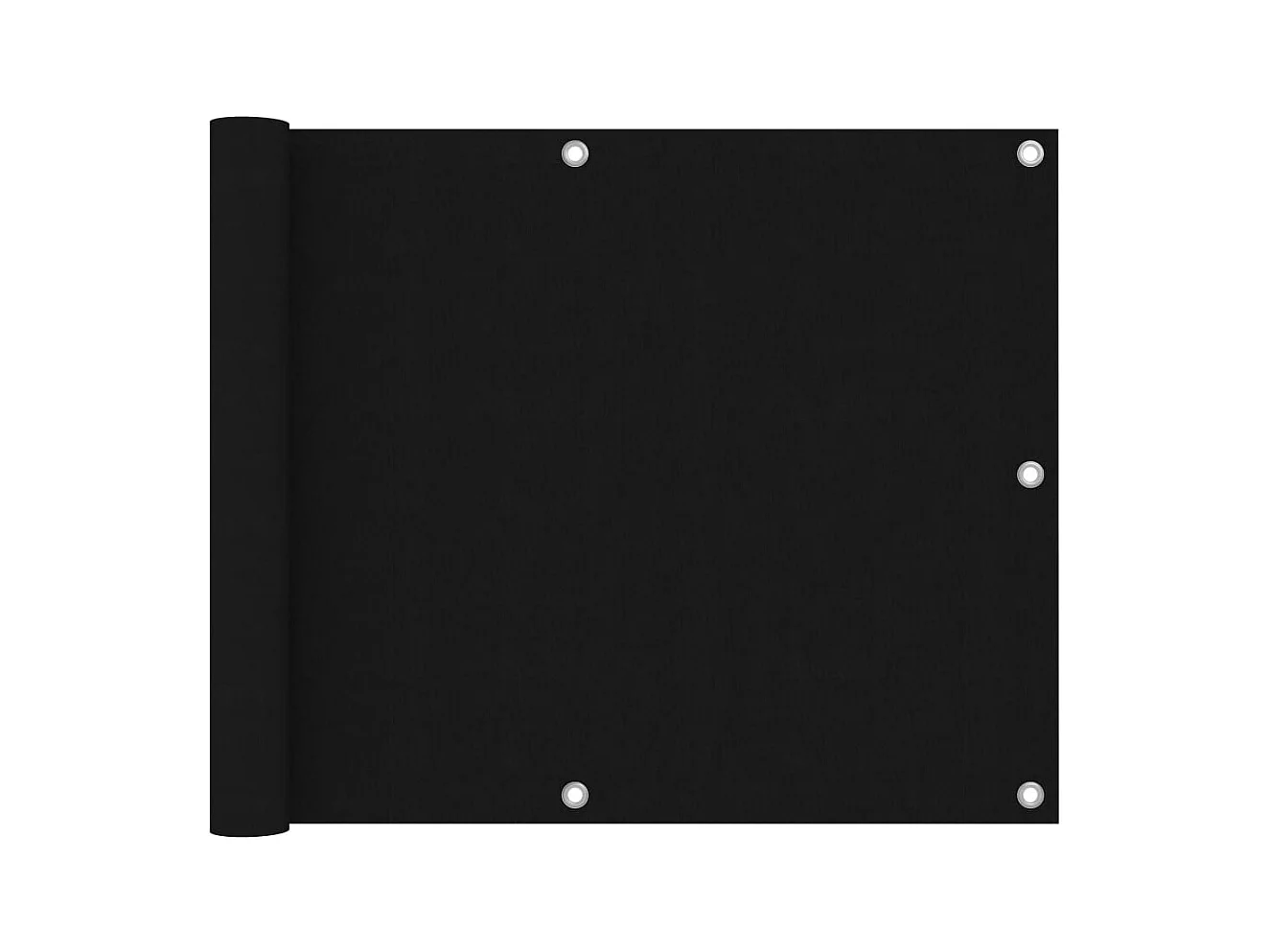 Écran de balcon Noir 75x300 Tissu Oxford