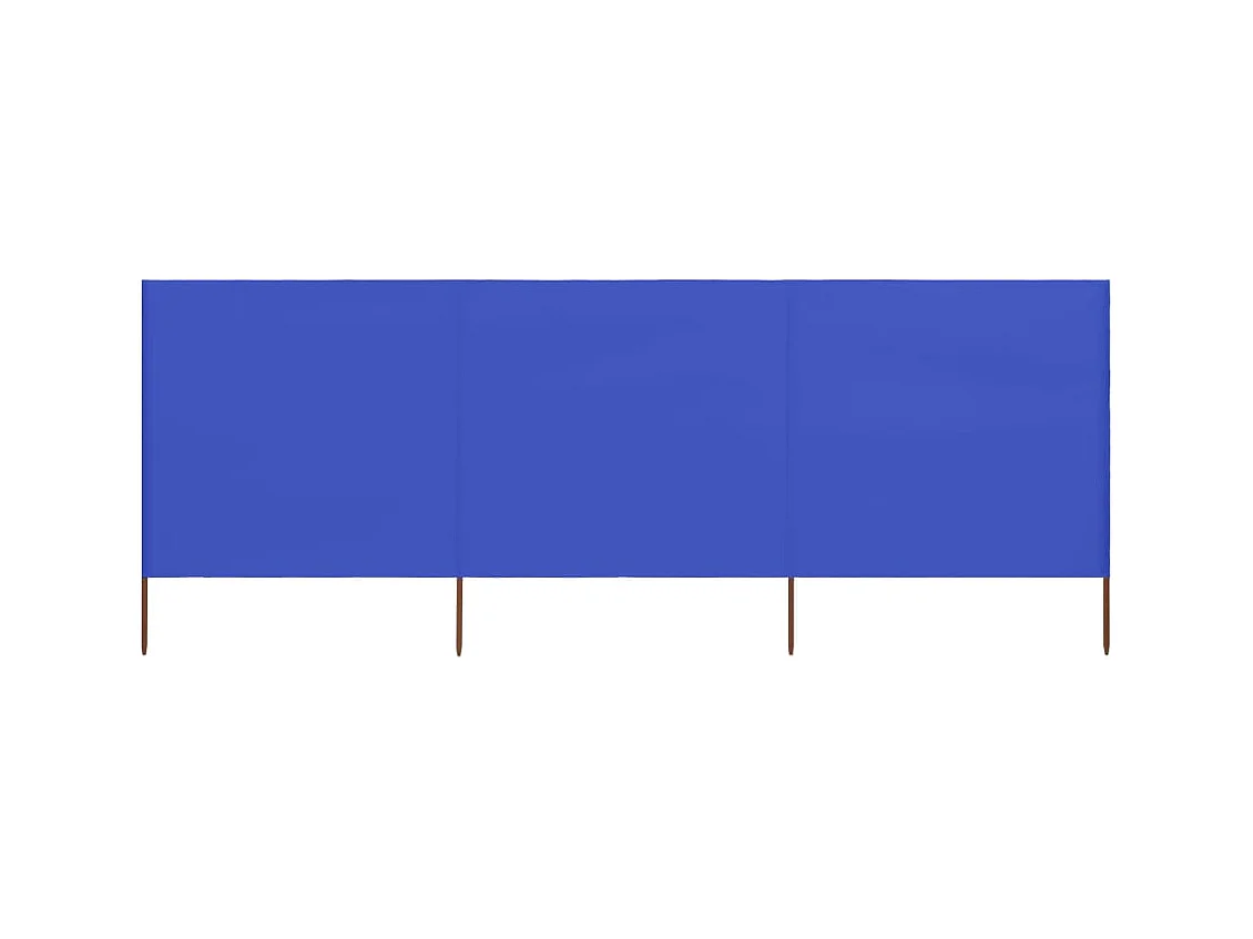 Paravent 3 panneaux Tissu 400x80 Bleu azuré