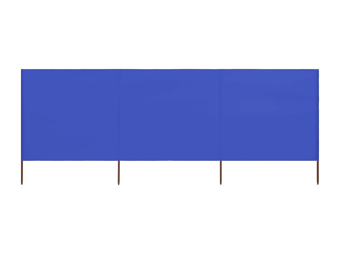Paravent 3 panneaux Tissu 400x80 Bleu azuré