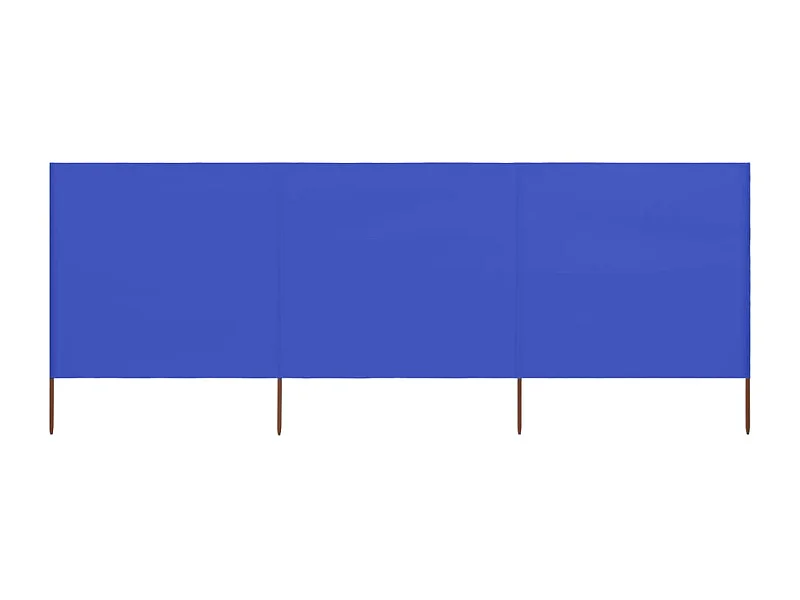 Paravent 3 panneaux Tissu 400x80 Bleu azuré