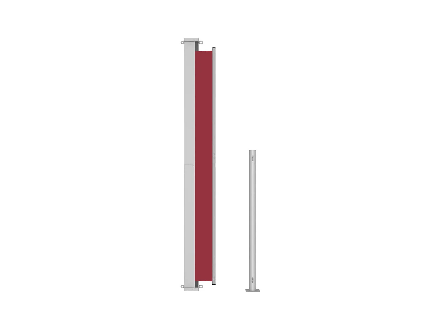 Auvent latéral rétractable de patio 180x500 Rouge