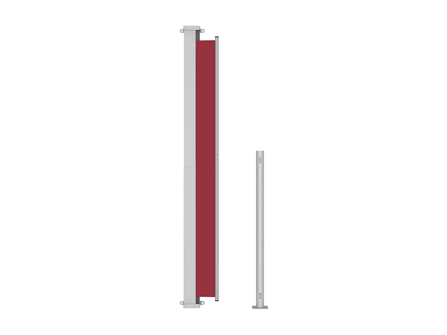 Auvent latéral rétractable de patio 180x500 Rouge