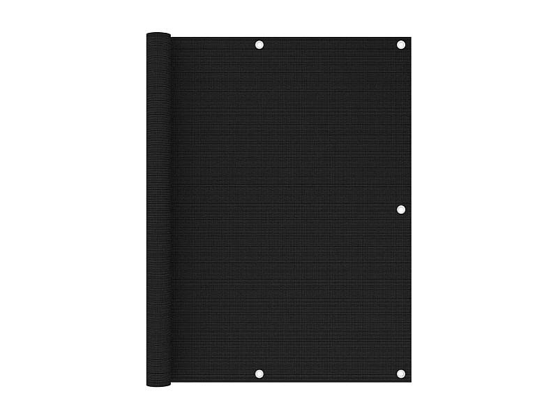 Écran de balcon Noir 120x500 PEHD