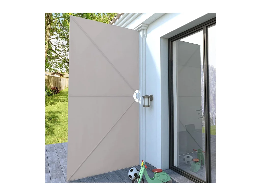 Auvent latéral pliable de terrasse Crème 400x200