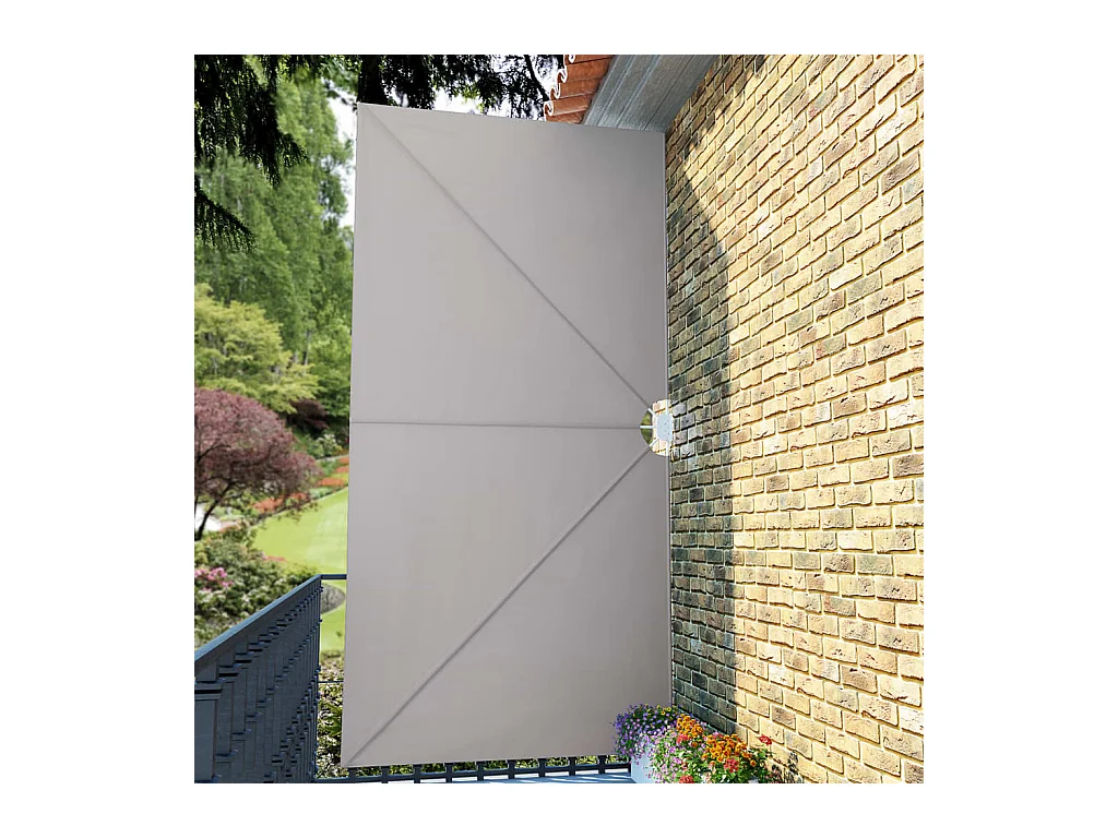 Auvent latéral pliable de terrasse Crème 400x200