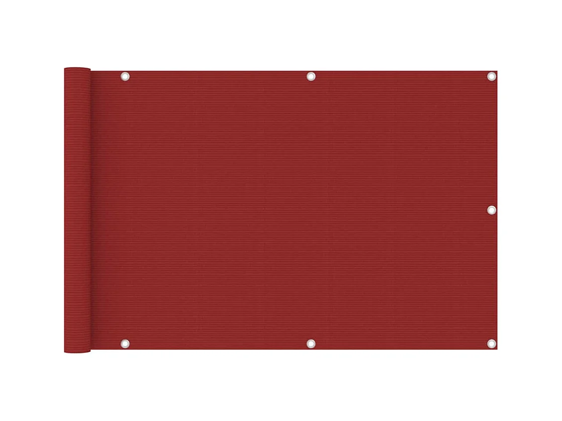 Écran de balcon Rouge 90x400 PEHD