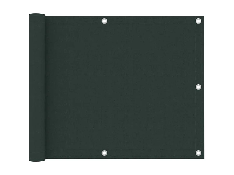 Écran de balcon Vert foncé 75x600 Tissu Oxford