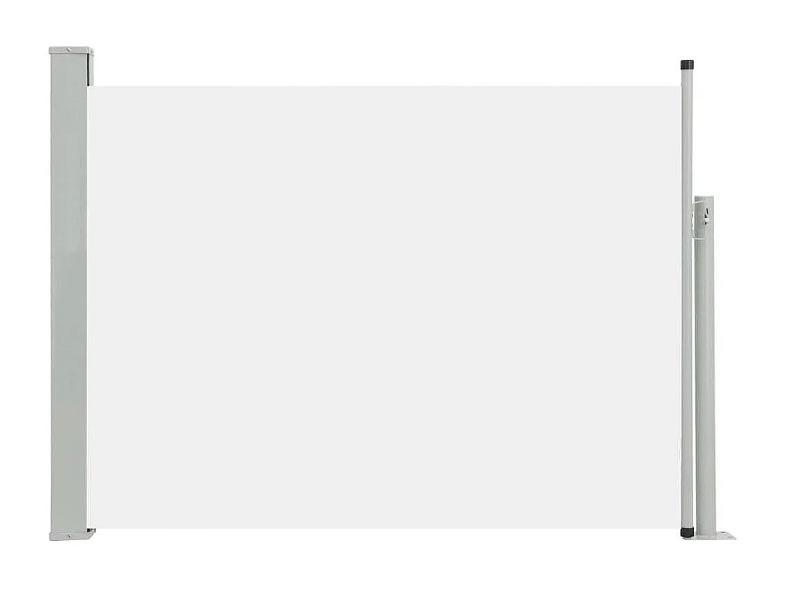 Auvent latéral rétractable de patio 100x500 Crème