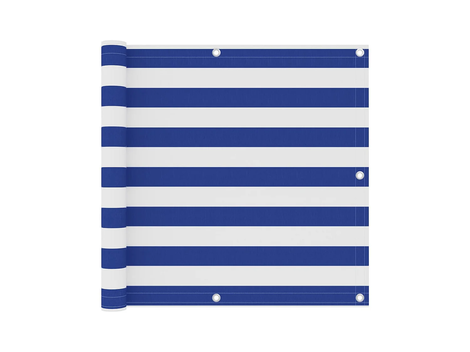 Écran de balcon Blanc et bleu 90x400 Tissu Oxford