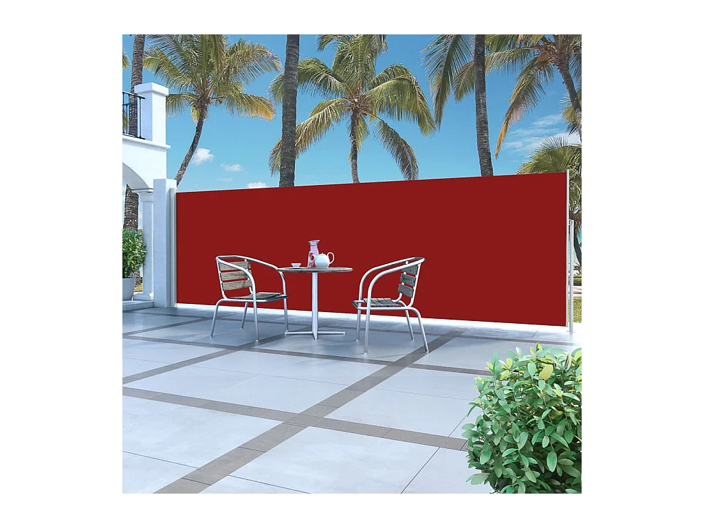 Auvent latéral rétractable 160x500 Rouge