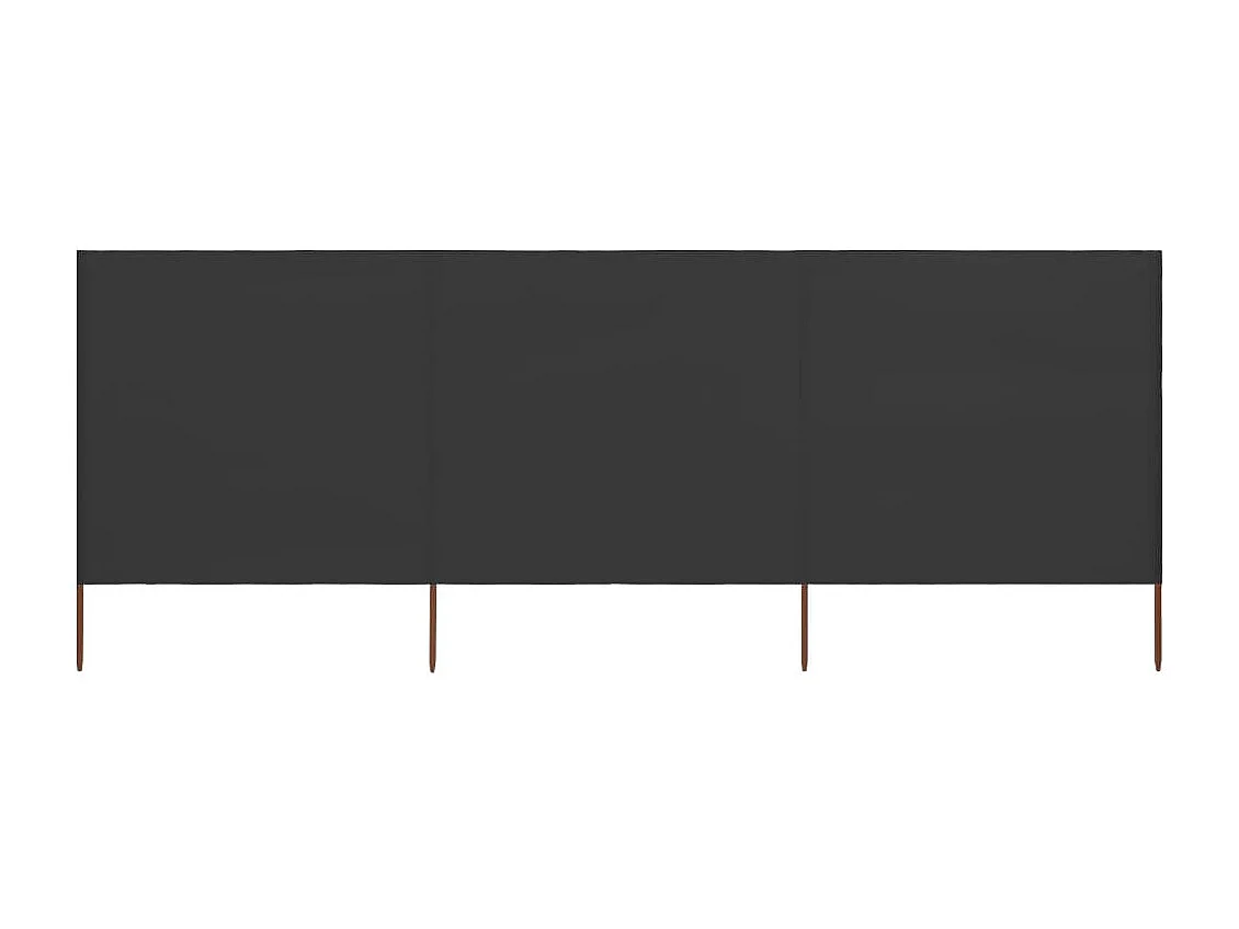 Paravent 3 panneaux Tissu 400x80 Anthracite