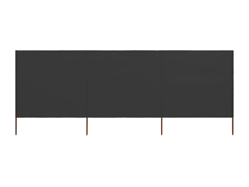 Paravent 3 panneaux Tissu 400x80 Anthracite