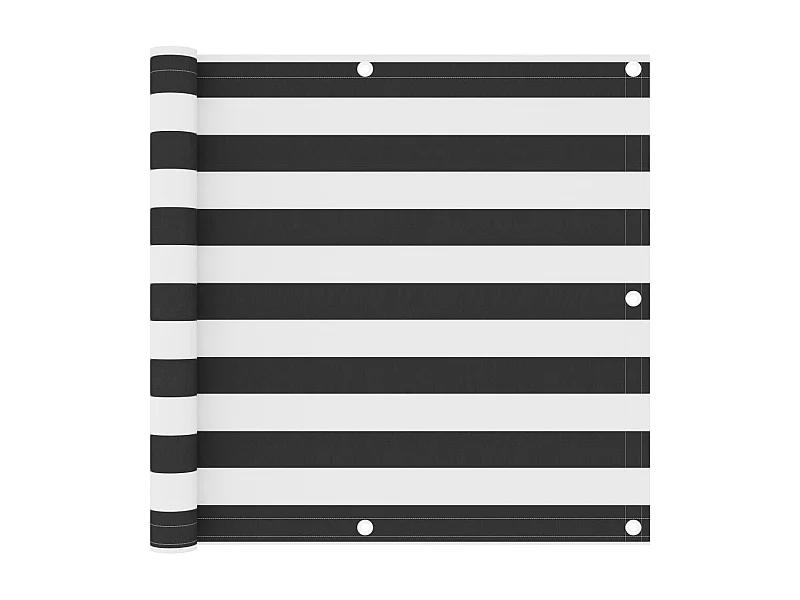 Écran de balcon Anthracite et blanc 90x600 Tissu Oxford