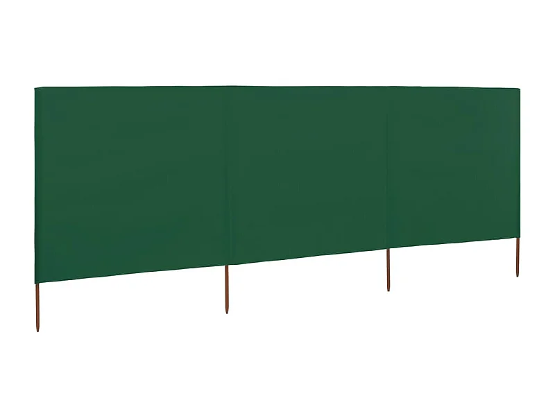Paravent 3 panneaux Tissu 400x120 Vert