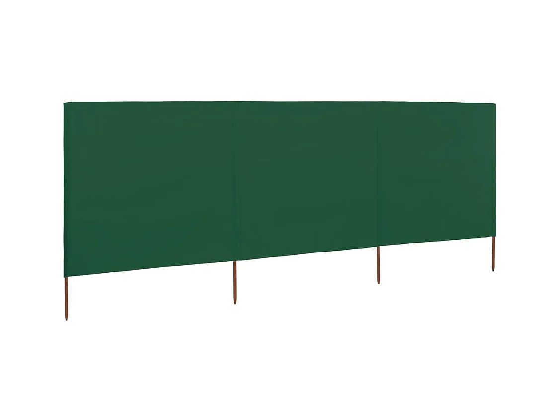 Paravent 3 panneaux Tissu 400x120 Vert