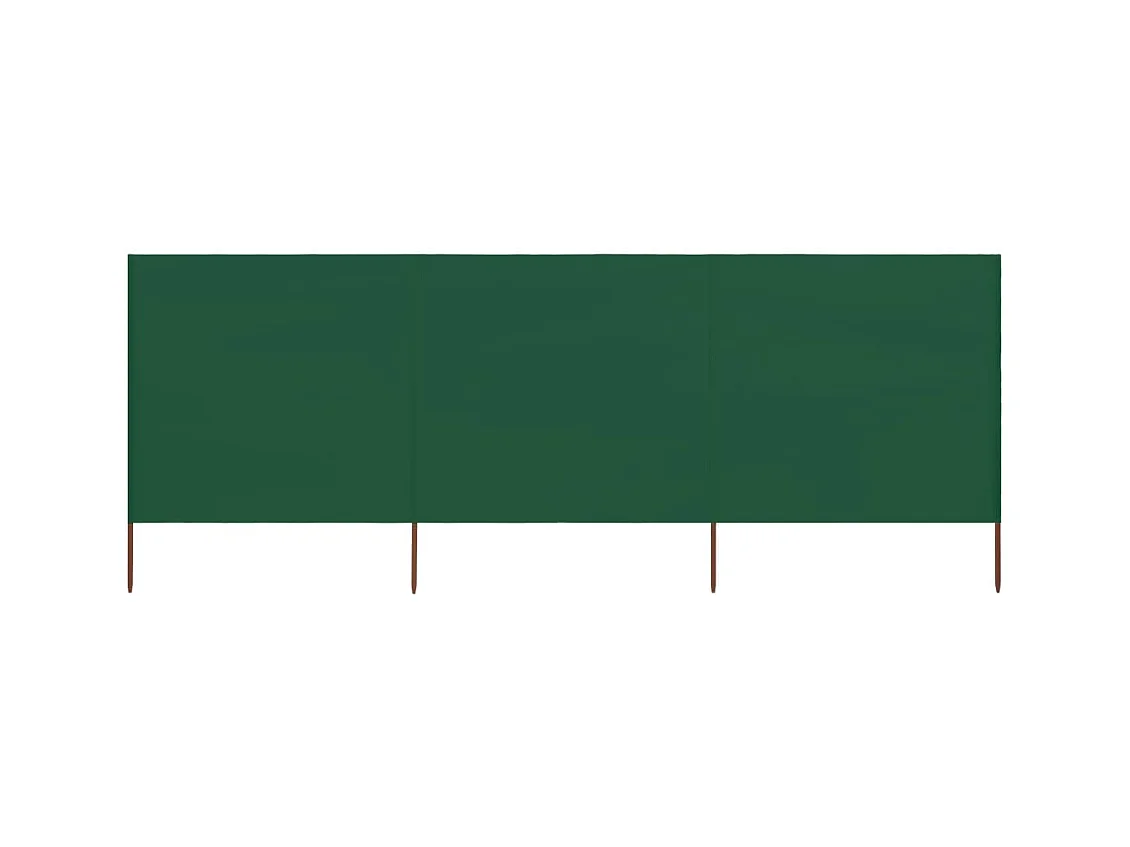Paravent 3 panneaux Tissu 400x120 Vert