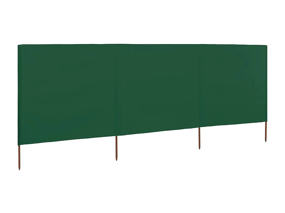 Paravent 3 panneaux Tissu 400x120 Vert