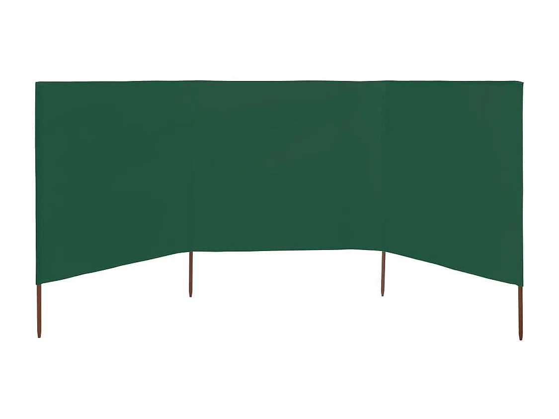Paravent 3 panneaux Tissu 400x120 Vert