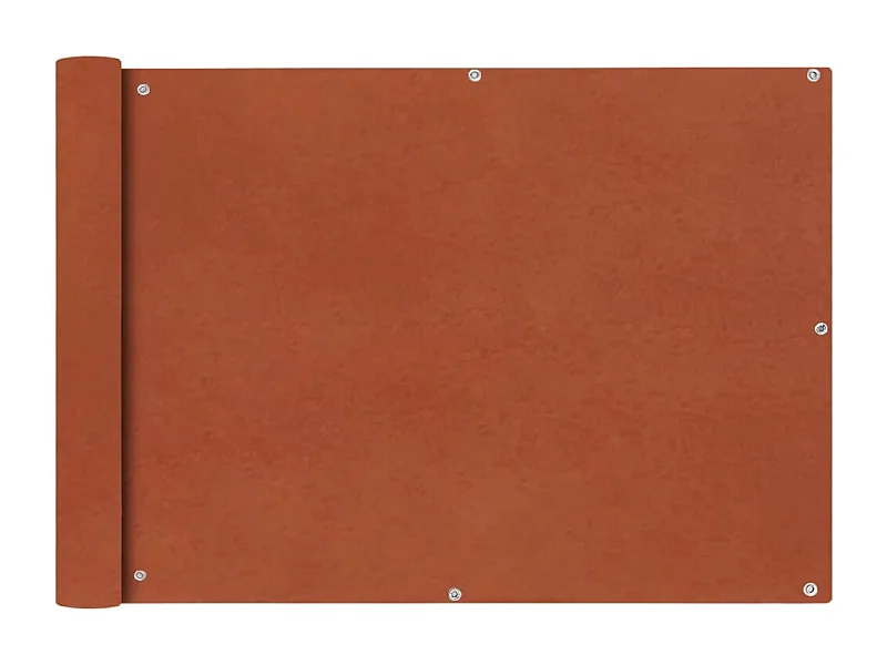 Écran de balcon en tissu Oxford 75x600 Ocre marron